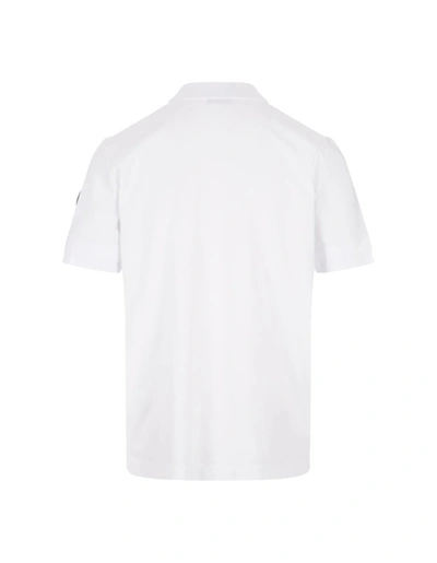 Shop Moncler Powder Effect Logo T-shirt In White