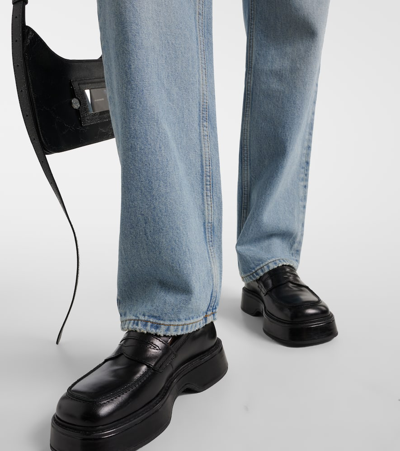 Re/done Easy High-rise Straight Jeans In Blue
