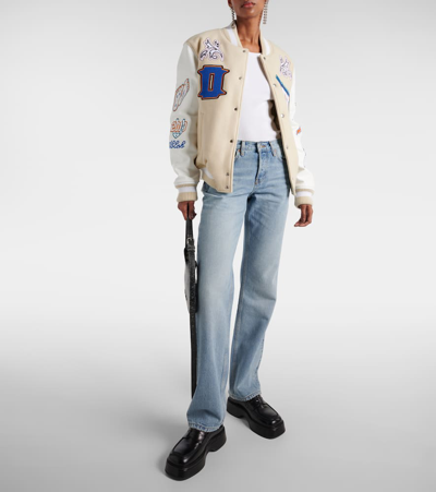 Re/done Easy High-rise Straight Jeans In Blue