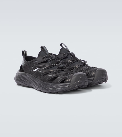 Hoka Black Rubber Sky Hopara Sneaker In Black