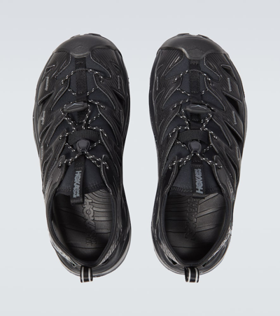 Hoka Black Rubber Sky Hopara Sneaker In Black