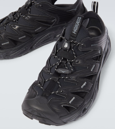 Hoka Black Rubber Sky Hopara Sneaker In Black