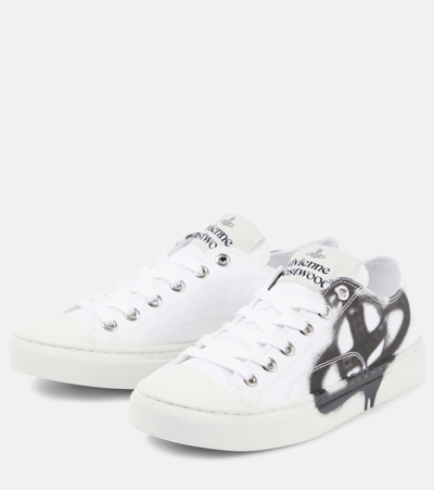 Shop Vivienne Westwood Plimsoll 2.0 Low-top Sneakers In White