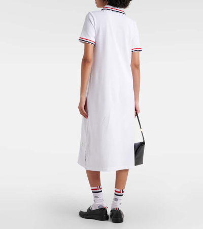 Thom Browne Woman Midi Dress White Size 4 Cotton In White