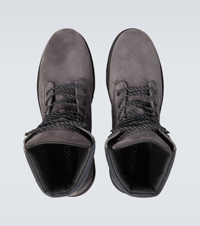 MONCLER PEKA SUEDE ANKLE BOOTS 