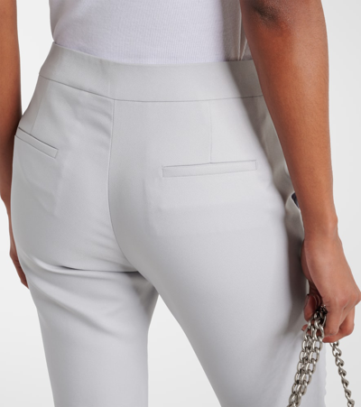 Shop Off-white Mid-rise Technical Flared Pants In Ice Blue