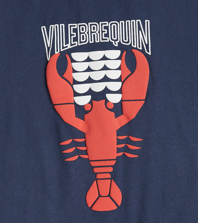 Vilebrequin Gabin Printed Cotton Jersey T-shirt In Bleu Marine
