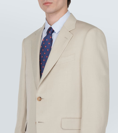 Shop Canali Linen And Silk Suit In 704