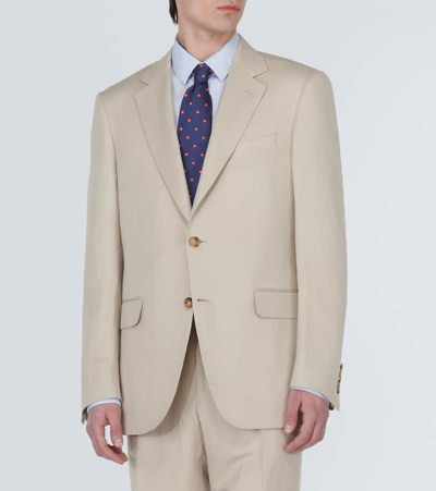Shop Canali Linen And Silk Suit In 704