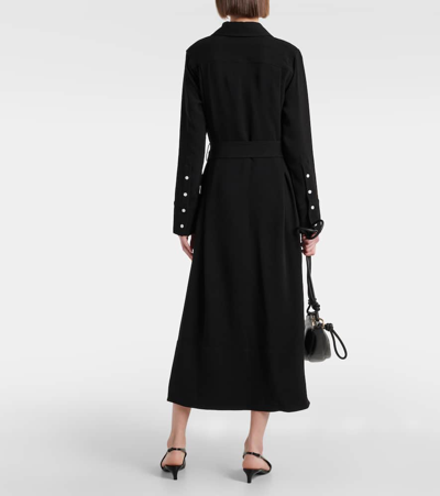 Shop Proenza Schouler Vanessa Crêpe Midi Dress In Black