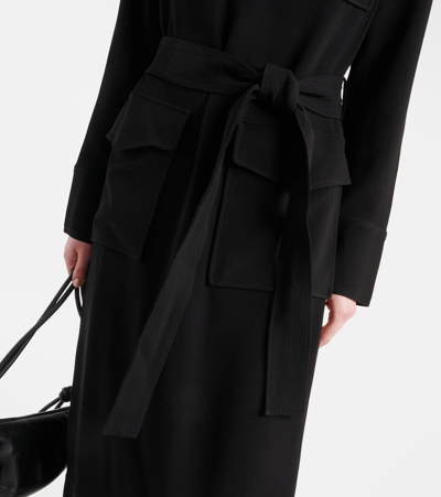 Shop Proenza Schouler Vanessa Crêpe Midi Dress In Black