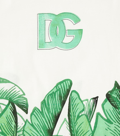 Shop Dolce & Gabbana Dg Cotton Jersey T-shirt In Banano F.sabbia