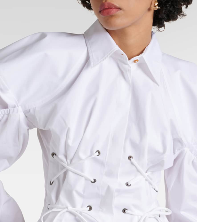 Shop Vivienne Westwood Gexy Cotton Poplin Shirt In White