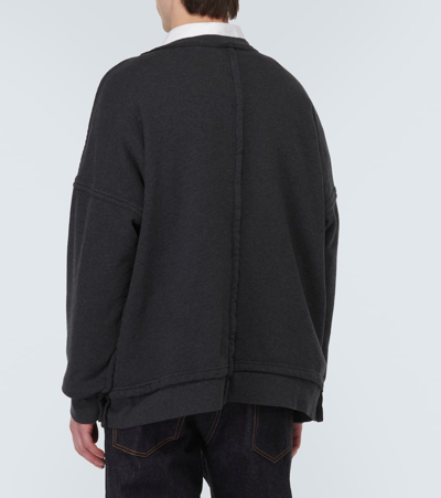 Undercover Embroidered Cotton-blend Sweatshirt In T.charcoal