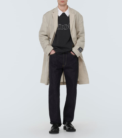 Undercover Embroidered Cotton-blend Sweatshirt In T.charcoal