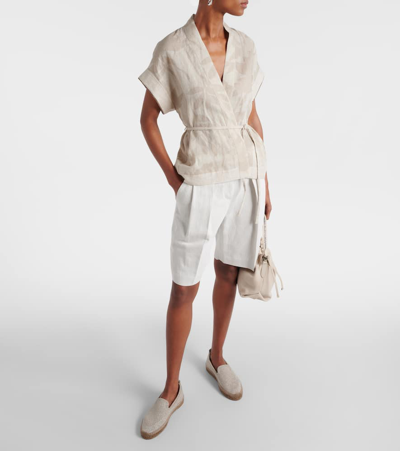 Brunello Cucinelli Canvas Espadrilles In Sabbia