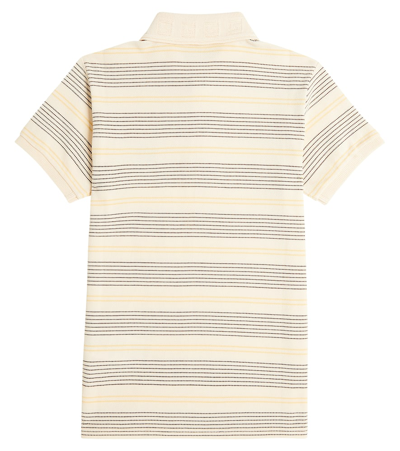 Shop Gucci X Peter Rabbit Striped Cotton Polo Shirt In Multicolor