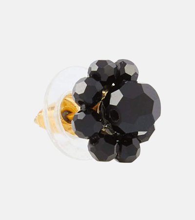 Simone Rocha Black Daisy Stud Earrings In Jet