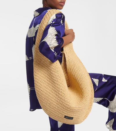 Khaite Olivia Large Raffia Tote Bag In Natural