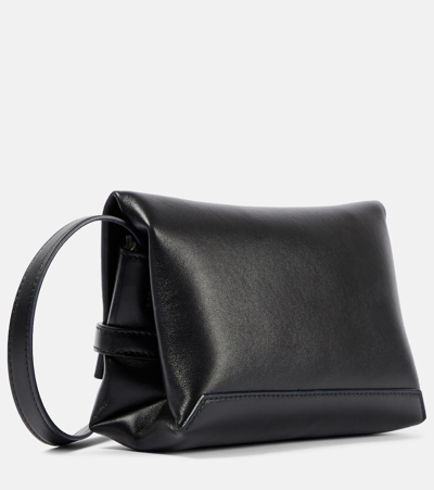 Shop Victoria Beckham Chain Mini Leather Pouch With Strap In Black