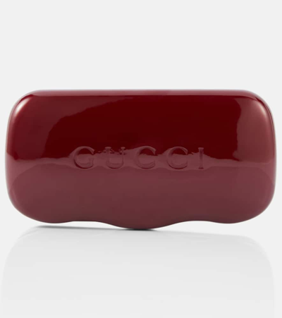 Gucci Logo Rectangular Sunglasses In Black