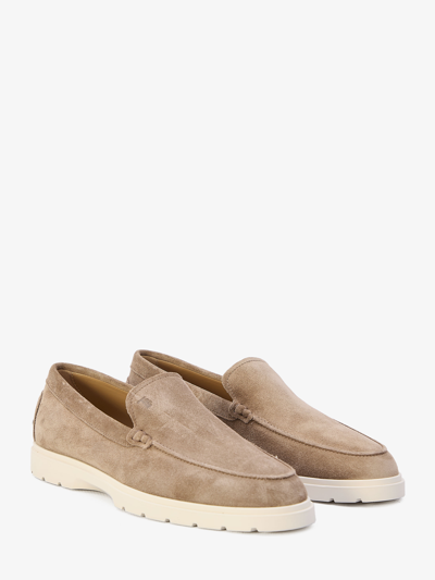 Shop Tod's Slipper Loafers In Grey