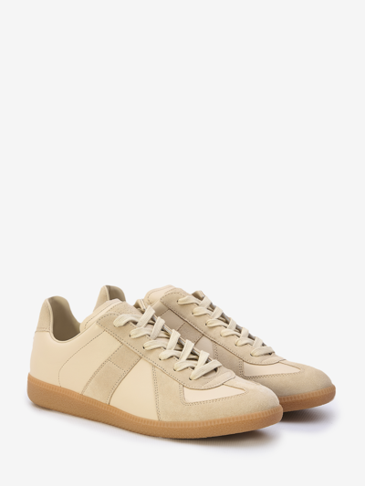 Shop Maison Margiela Replica Sneakers In Beige