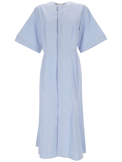Shop Ami Alexandre Mattiussi Ami Dresses In Cashmere Blue