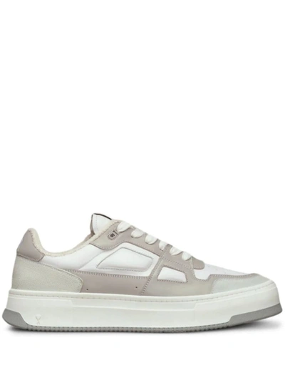 Shop Ami Alexandre Mattiussi Ami Sneakers In White/ash Grey