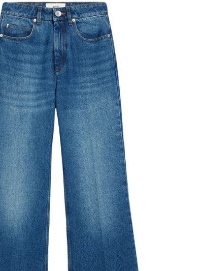 Shop Ami Alexandre Mattiussi Ami Trousers In Used Blue Denim