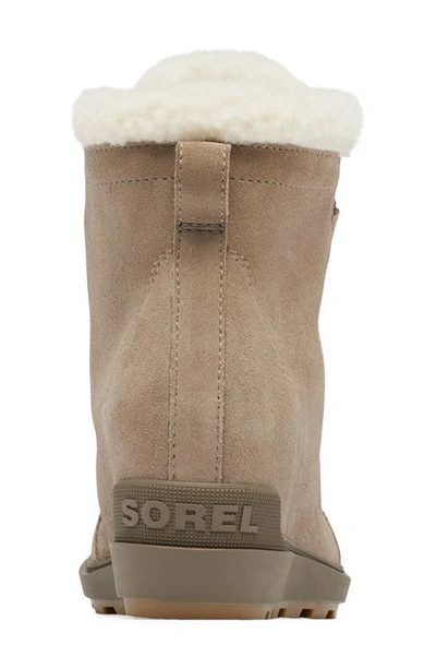 Sorel Evie Ii Cozy Waterproof Wedge Bootie In Omega Taupe/ Wet Sand