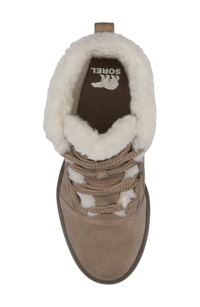 Sorel Evie Ii Cozy Waterproof Wedge Bootie In Omega Taupe/ Wet Sand