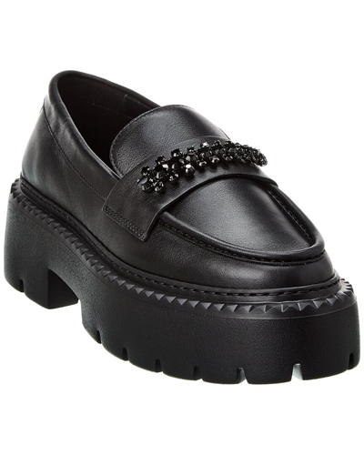Shop Jimmy Choo Bryer Leather Loafer In Black