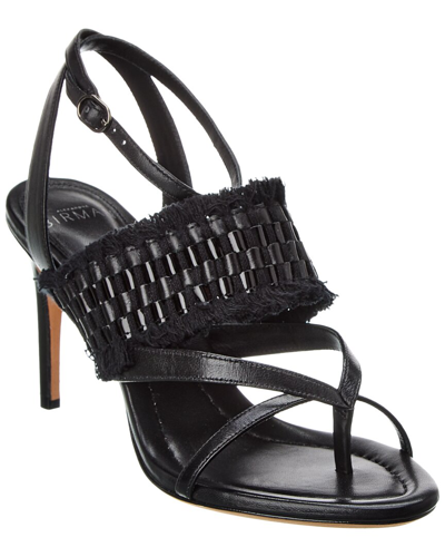 Shop Alexandre Birman Kate 85 Leather Sandal In Black