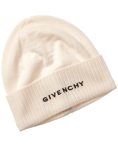 Shop Givenchy 4g Wool Beanie In White