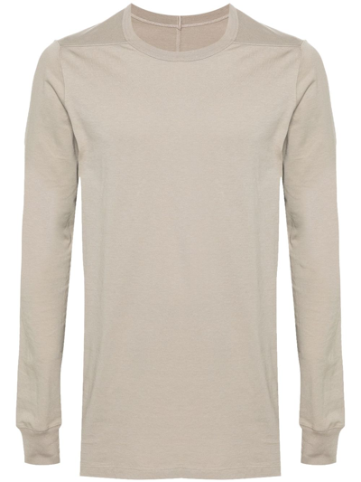 Shop Rick Owens Grey Level Organic Cotton T-shirt