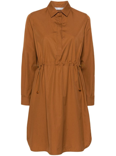Shop Max Mara Juanita Midi Shirt Dress In Brown
