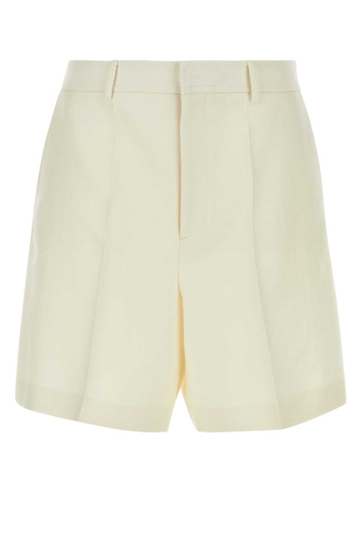 Shop Valentino High Waist Bermuda Shorts In White