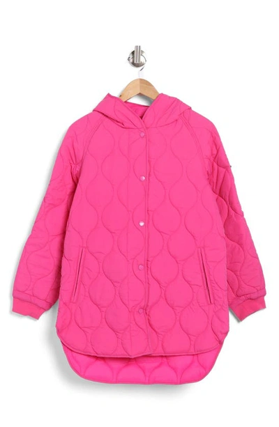 Shop Bcbgeneration Onion Quilt Hooded Jacket In Hot Pink