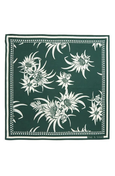 Rag & Bone Indigo Pineapple Floral Bandana Scarf In Pnaplflgn