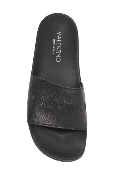 Shop Valentino By Mario Valentino Robert Slide Sandal In Black