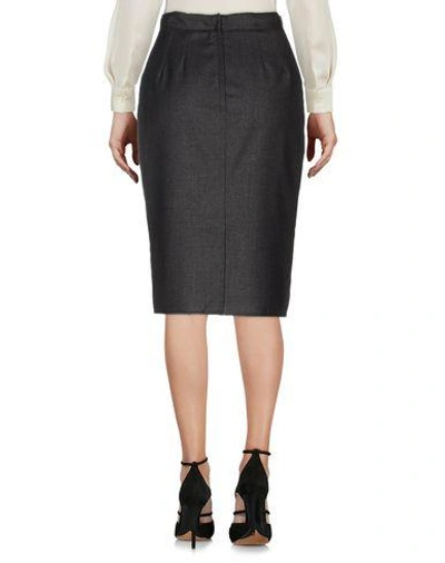 Shop Dolce & Gabbana Knee Length Skirt In Lead