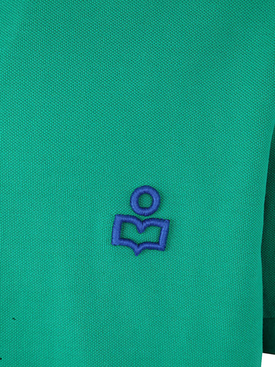 Shop Marant Afko Plastron Polo In Green