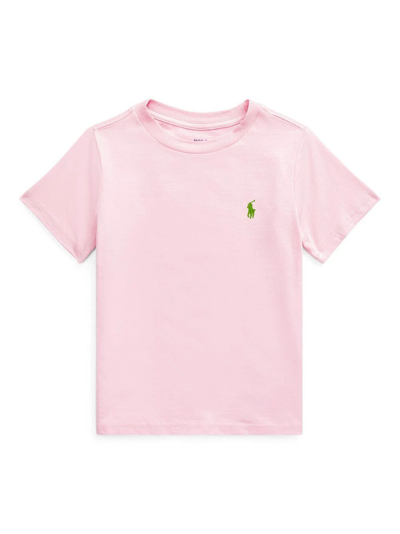 Shop Polo Ralph Lauren Ss Cn-tops-t-shirt In Pink & Purple