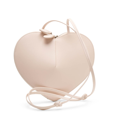 Shop Alaïa Le Coeur Creme Leather Crossbody Bag