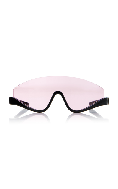 Shop Gucci Mask-frame Acetate Sunglasses In Pink