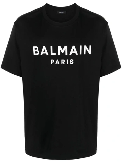 Shop Balmain T-shirts And Polos In Noir/blanc