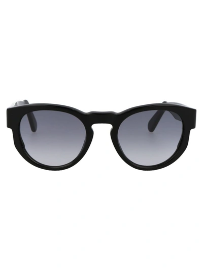 Shop Gcds Sunglasses In 01b Nero Lucido/fumo Grad