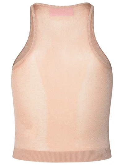 Shop Chiara Ferragni Pink Viscose Blend Tank Top In Nude