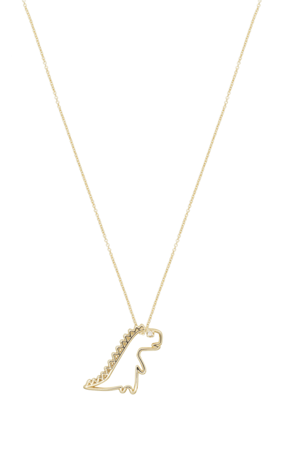 Shop Aliita Dino Brillante 9k Yellow Gold Diamond Necklace